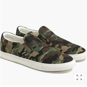 J.Crew camo Explorer camo canvas slip-on sneakers